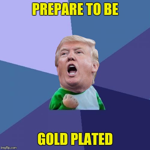 Success Kid Meme | PREPARE TO BE GOLD PLATED | image tagged in memes,success kid | made w/ Imgflip meme maker