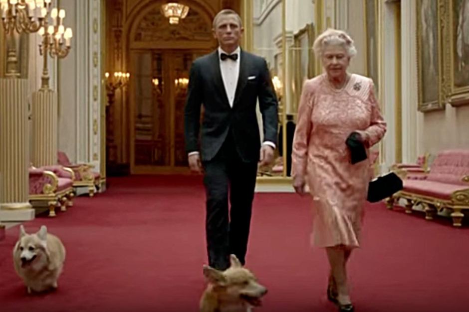 Bond & The Queen Blank Meme Template