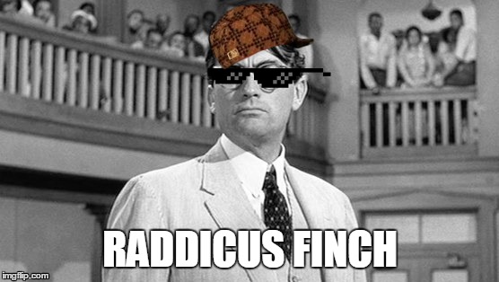 Atticus Finch | RADDICUS FINCH | image tagged in atticus finch,scumbag | made w/ Imgflip meme maker