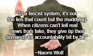 Lies of islam | "In a fascist system, it's not the lies that count but the muddying. When citizens can't tell real news from fake, they give up their demands for accountability bit by bit."; ~Naomi Wolf | image tagged in lies of islam | made w/ Imgflip meme maker