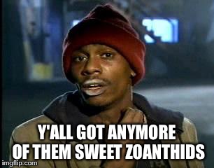 Y'all Got Any More Of That | Y'ALL GOT ANYMORE OF THEM SWEET ZOANTHIDS | image tagged in memes,yall got any more of | made w/ Imgflip meme maker