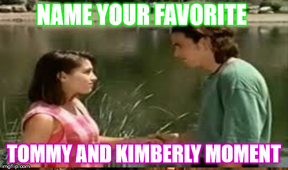 Tommy and Kimberly meme | NAME YOUR FAVORITE; TOMMY AND KIMBERLY MOMENT | image tagged in power rangers | made w/ Imgflip meme maker
