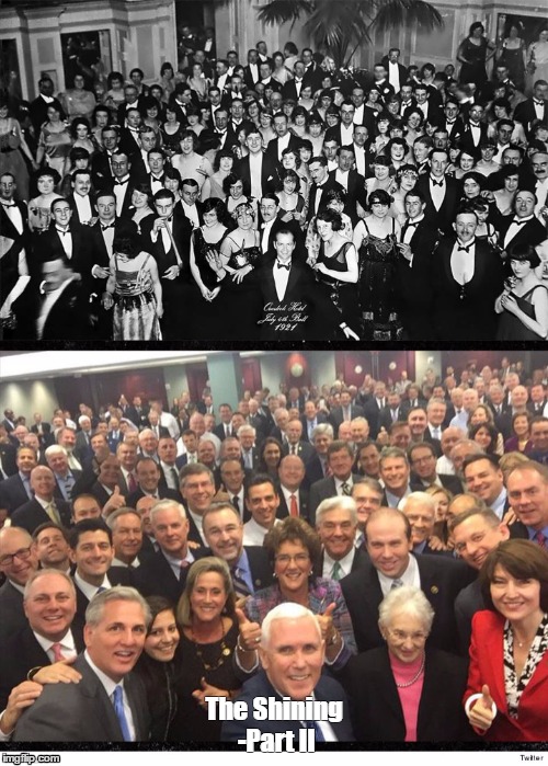 The Shining -Part II | image tagged in make america great again,mike pence | made w/ Imgflip meme maker