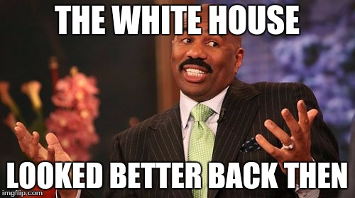 Steve Harvey Meme | THE WHITE HOUSE LOOKED BETTER BACK THEN | image tagged in memes,steve harvey | made w/ Imgflip meme maker