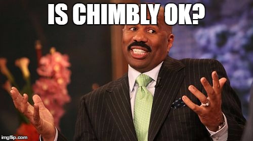 Steve Harvey Meme | IS CHIMBLY OK? | image tagged in memes,steve harvey | made w/ Imgflip meme maker