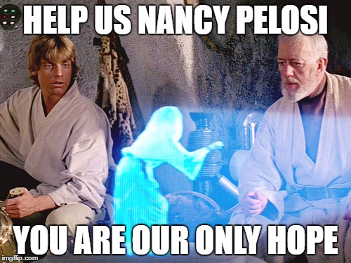 Princess Leia | HELP US NANCY PELOSI; YOU ARE OUR ONLY HOPE | image tagged in princess leia | made w/ Imgflip meme maker