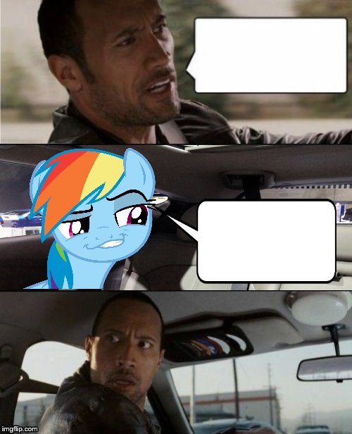 The Rock Driving MLP Blank Meme Template