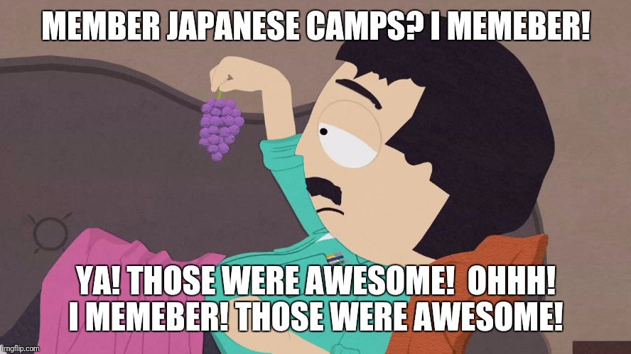 MEMBER JAPANESE CAMPS?
I MEMEBER! YA! THOSE WERE AWESOME! 
OHHH! I MEMEBER! THOSE WERE AWESOME! | image tagged in memeber berries | made w/ Imgflip meme maker