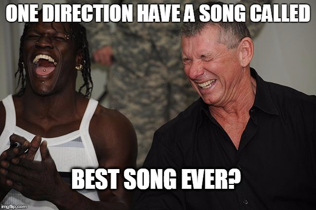Best Meme Ever | ONE DIRECTION HAVE A SONG CALLED; BEST SONG EVER? | image tagged in wwe,one direction | made w/ Imgflip meme maker