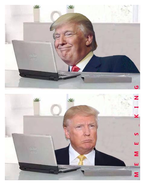 High Quality Hide The Pain Donald Trump Blank Meme Template