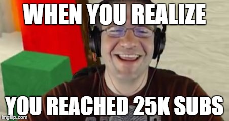 When you realize | WHEN YOU REALIZE; YOU REACHED 25K SUBS | image tagged in when you realize | made w/ Imgflip meme maker