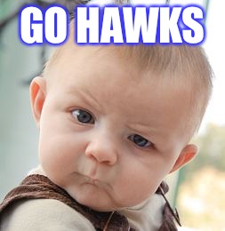 Skeptical Baby | GO HAWKS | image tagged in memes,skeptical baby | made w/ Imgflip meme maker