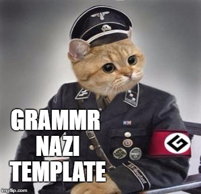 GRAMMR NAZI TEMPLATE | made w/ Imgflip meme maker