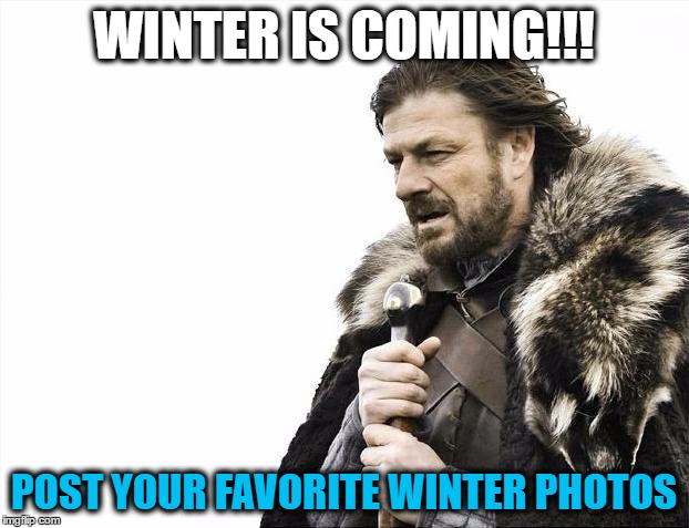 Brace Yourselves X is Coming Meme | WINTER IS COMING!!! POST YOUR FAVORITE WINTER PHOTOS | image tagged in memes,brace yourselves x is coming | made w/ Imgflip meme maker