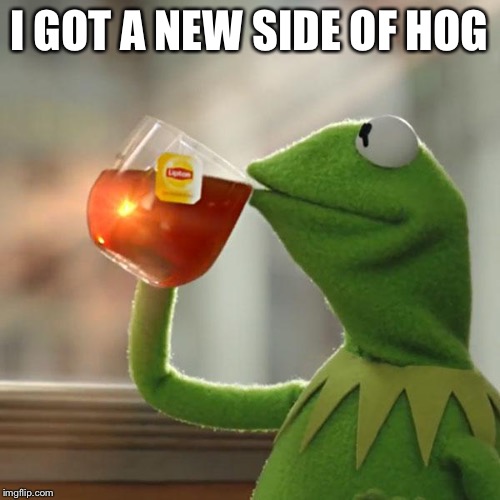 But That's None Of My Business Meme | I GOT A NEW SIDE OF HOG | image tagged in memes,but thats none of my business,kermit the frog | made w/ Imgflip meme maker