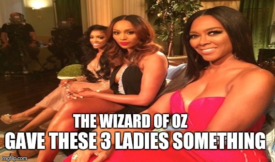 RHOA - REAL HOUSEWIVES OF ATLANTA  | GAVE THESE 3 LADIES SOMETHING; THE WIZARD OF OZ | image tagged in gifs,funny,funny memes,memes | made w/ Imgflip meme maker