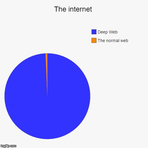 image tagged in funny,pie charts,internet,deep web | made w/ Imgflip chart maker