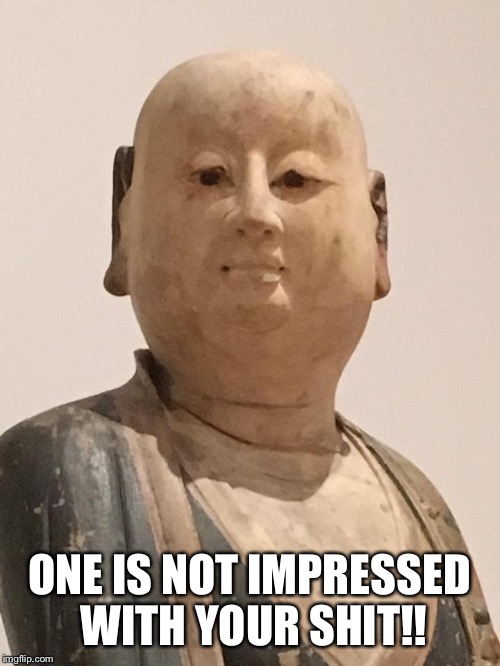 ONE IS NOT IMPRESSED WITH YOUR SHIT!! | image tagged in man | made w/ Imgflip meme maker