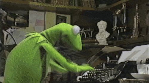 Kermit Typewriter Blank Meme Template