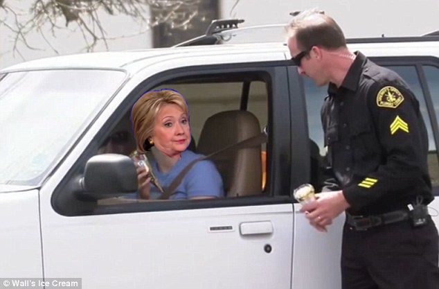 High Quality Hillary pulled over by cop Blank Meme Template