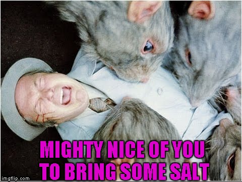MIGHTY NICE OF YOU TO BRING SOME SALT | made w/ Imgflip meme maker