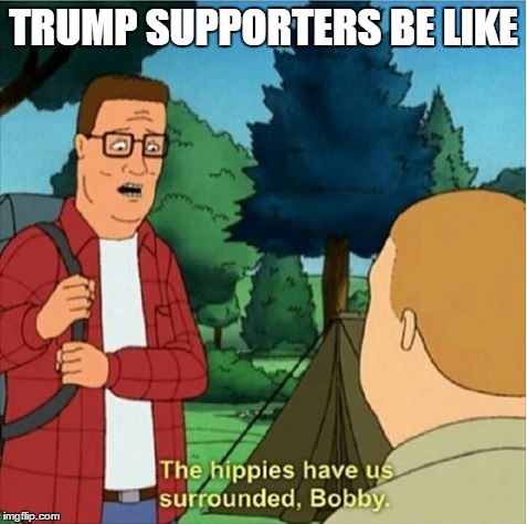 TRUMP SUPPORTERS BE LIKE | image tagged in king of the hill | made w/ Imgflip meme maker