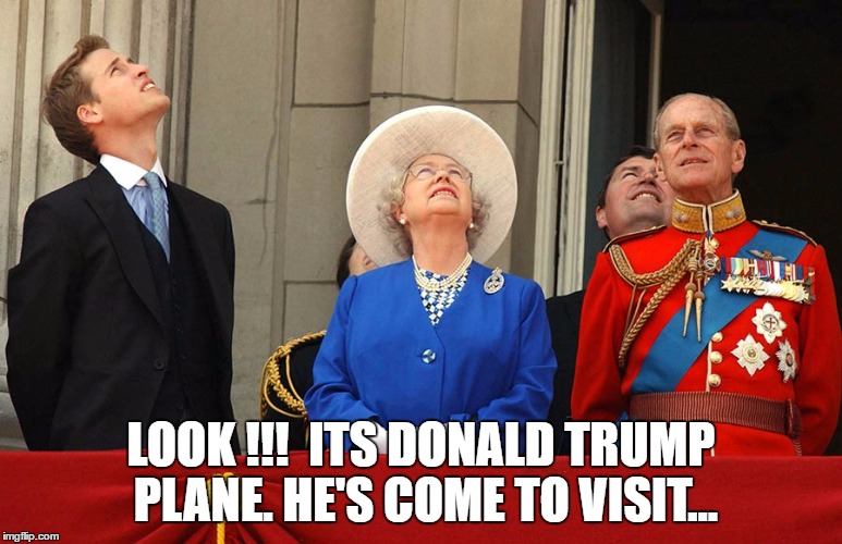 LOOK !!!  ITS DONALD TRUMP PLANE. HE'S COME TO VISIT... | image tagged in tmp | made w/ Imgflip meme maker