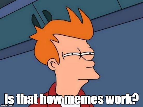 Futurama Fry Meme | Is that how memes work? | image tagged in memes,futurama fry | made w/ Imgflip meme maker