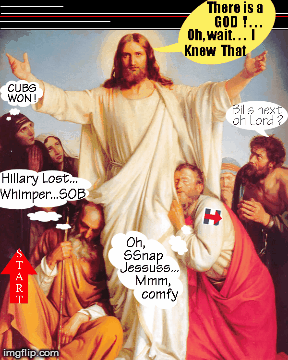 There is a God | image tagged in gifs,lol,funny,god,jesus,front page | made w/ Imgflip images-to-gif maker