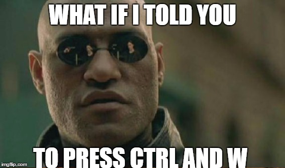 trolololololololo | WHAT IF I TOLD YOU; TO PRESS CTRL AND W | image tagged in what if i told you,troll | made w/ Imgflip meme maker