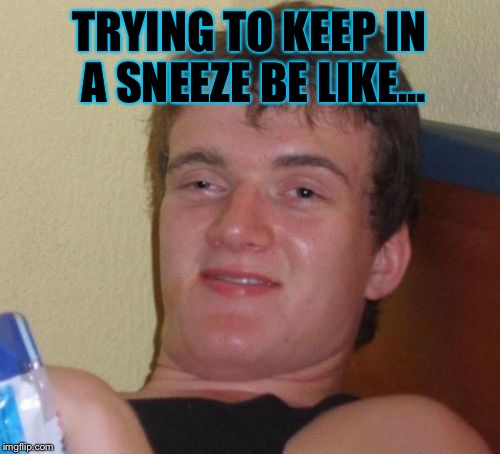 10 Guy | TRYING TO KEEP IN A SNEEZE BE LIKE... | image tagged in memes,10 guy | made w/ Imgflip meme maker
