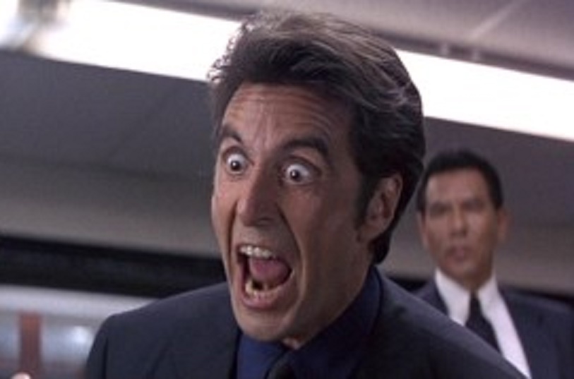 Pacino Loses His Mind Blank Meme Template