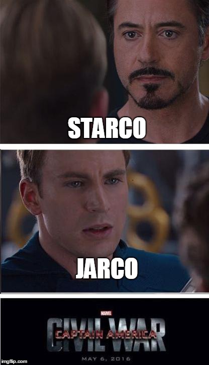 Marvel Civil War 2 Meme | JARCO; STARCO | image tagged in memes,marvel civil war 2,star vs the forces of evil,disney | made w/ Imgflip meme maker