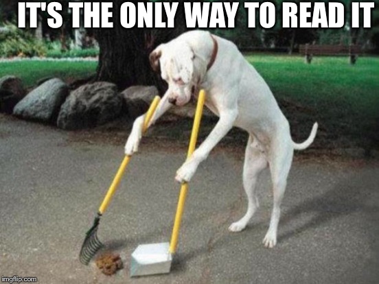 IT'S THE ONLY WAY TO READ IT | made w/ Imgflip meme maker