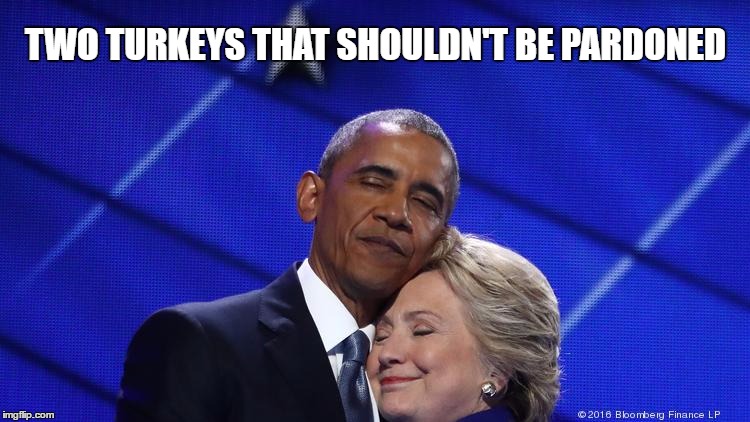 TWO TURKEYS THAT SHOULDN'T BE PARDONED | image tagged in obama clinton | made w/ Imgflip meme maker