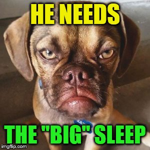 HE NEEDS THE ''BIG'' SLEEP | made w/ Imgflip meme maker