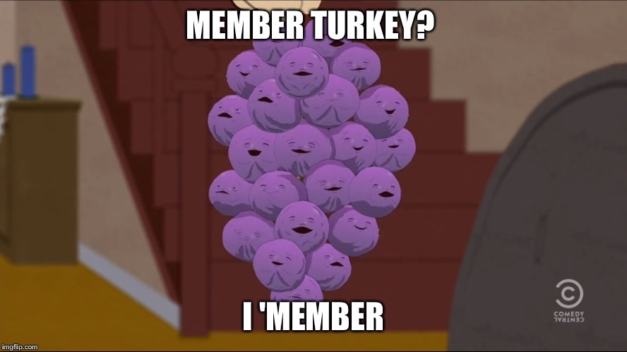 Member Berries Meme | MEMBER TURKEY? I 'MEMBER | image tagged in memes,member berries | made w/ Imgflip meme maker