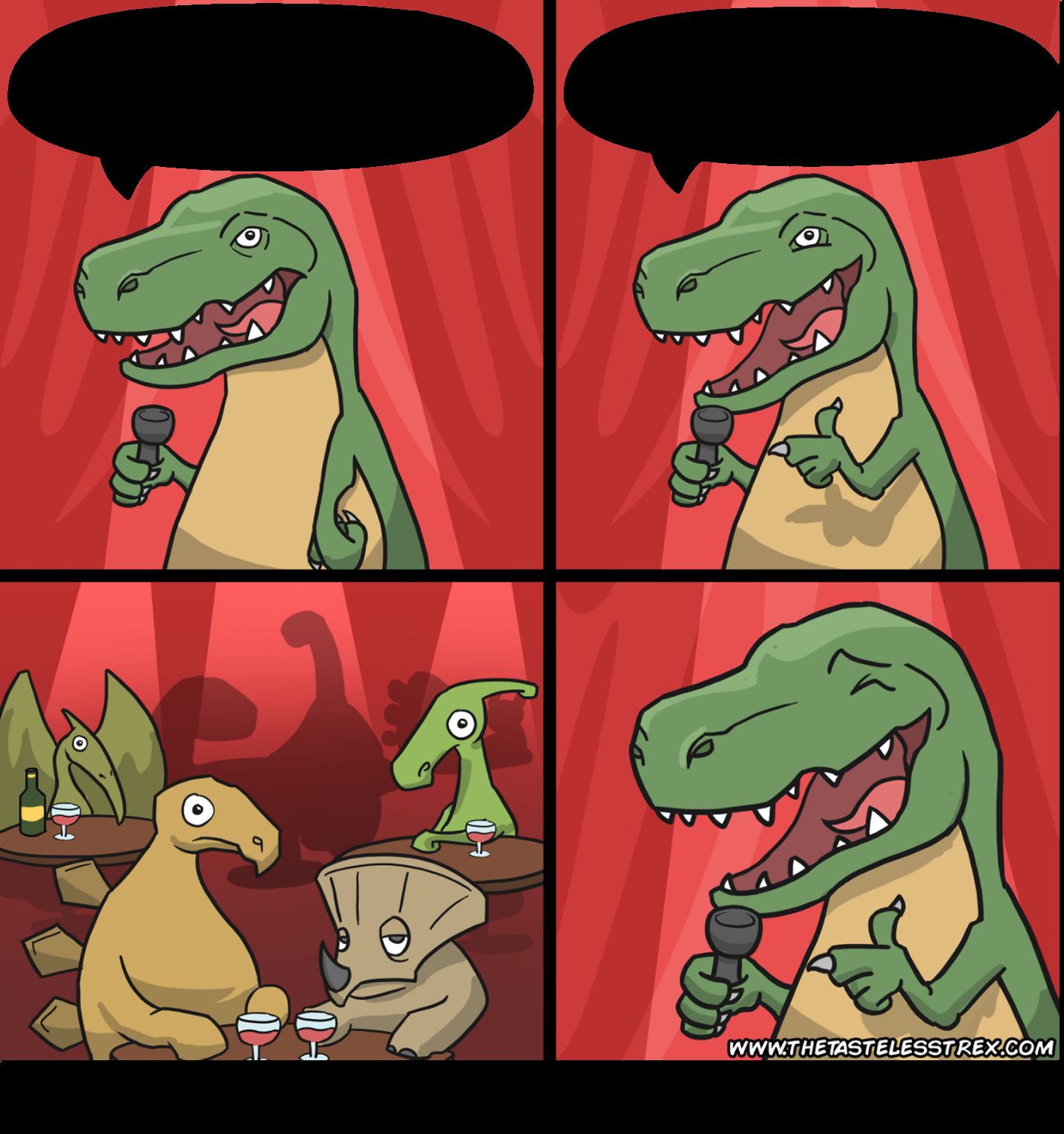 T Rex Standup Comedy Laughing Blank Meme Template