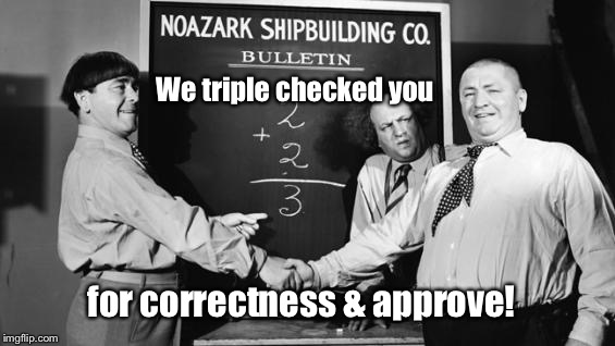 We triple checked you for correctness & approve! | made w/ Imgflip meme maker