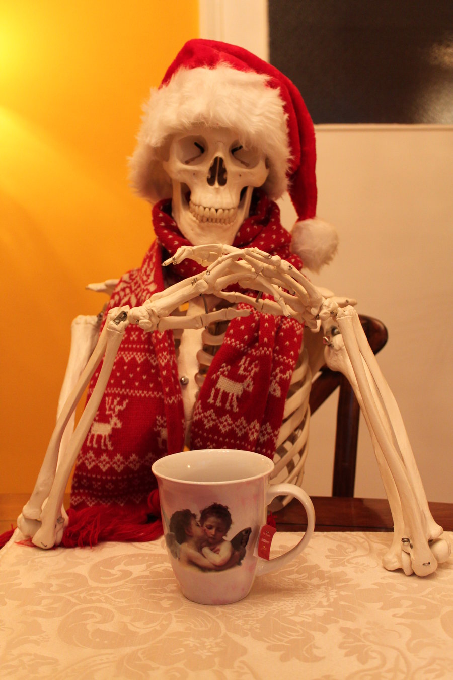 santa skeleton Blank Meme Template