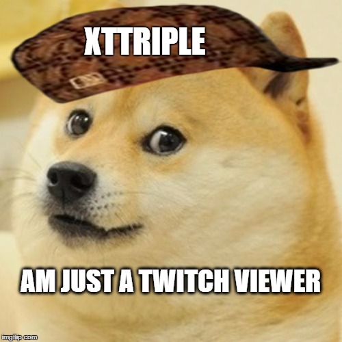 Doge Meme | XTTRIPLE; AM JUST A TWITCH VIEWER | image tagged in memes,doge,scumbag | made w/ Imgflip meme maker