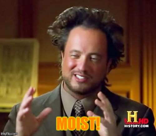 Ancient Aliens Meme | MOIST! | image tagged in memes,ancient aliens | made w/ Imgflip meme maker
