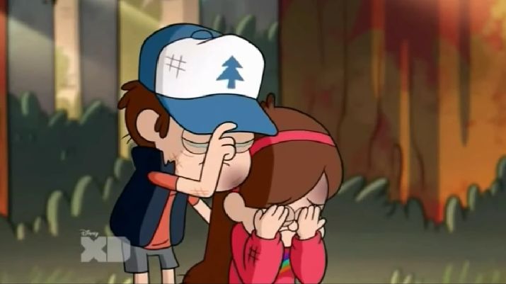 High Quality Gravity Falls: Dipper and Mabel sorrowful Blank Meme Template