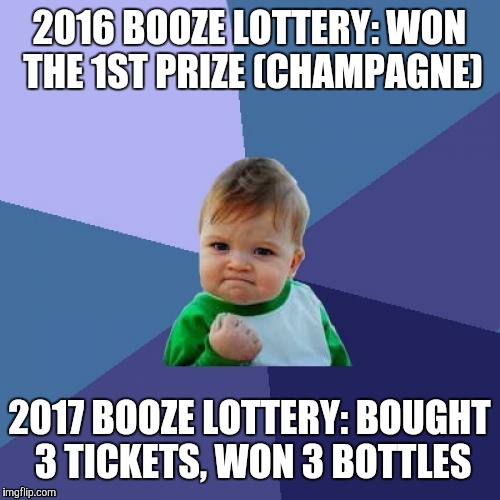 We had our annual company xmas party booze lottery and... - Imgflip