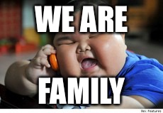 Fat Asian kid | WE ARE FAMILY | image tagged in fat asian kid | made w/ Imgflip meme maker
