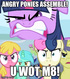 ANGRY PONIES ASSEMBLE! U WOT M8! | made w/ Imgflip meme maker