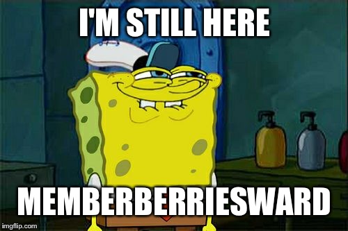 Don't You Squidward Meme | I'M STILL HERE MEMBERBERRIESWARD | image tagged in memes,dont you squidward | made w/ Imgflip meme maker