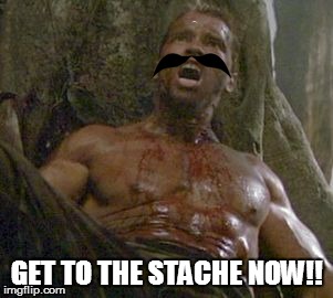GET TO THE STACHE NOW!! | made w/ Imgflip meme maker