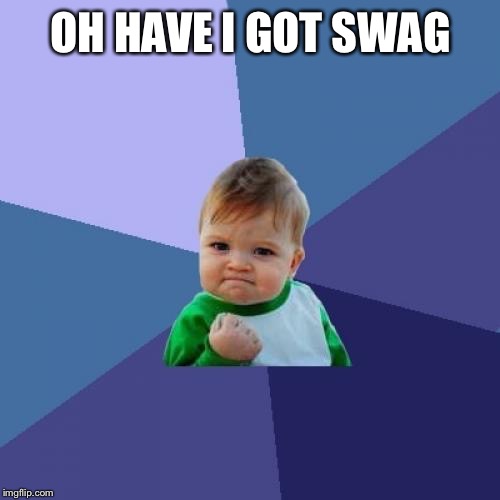 Success Kid Meme | OH HAVE I GOT SWAG | image tagged in memes,success kid | made w/ Imgflip meme maker