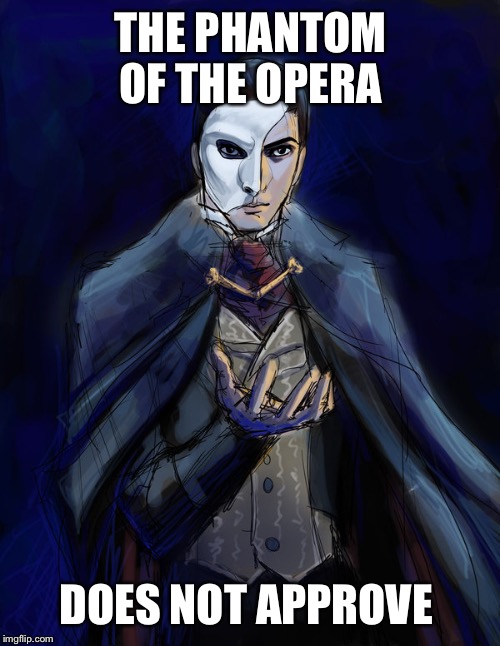 Erik | THE PHANTOM OF THE OPERA DOES NOT APPROVE | image tagged in erik | made w/ Imgflip meme maker